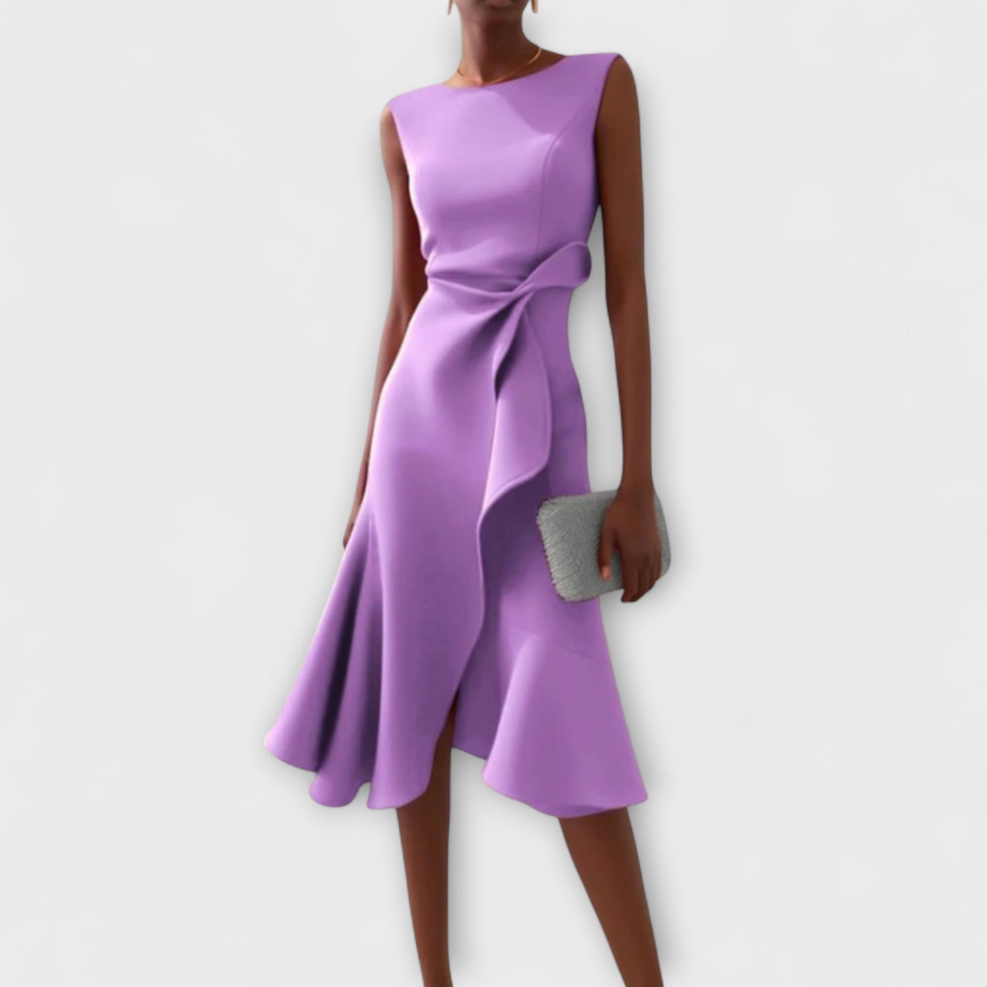 MARISSA –  Elegant Wrap-Style Sleeveless Dress