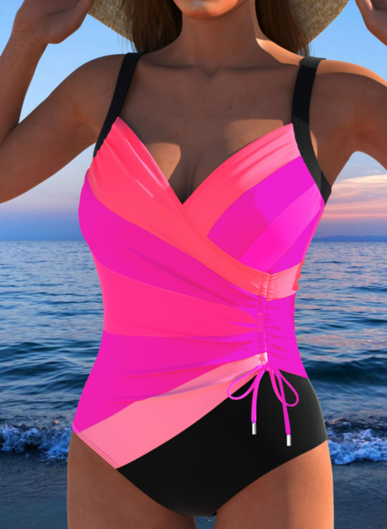 Kaat | Wrap Swimsuit with Colorful Print - Last Day 80% Off