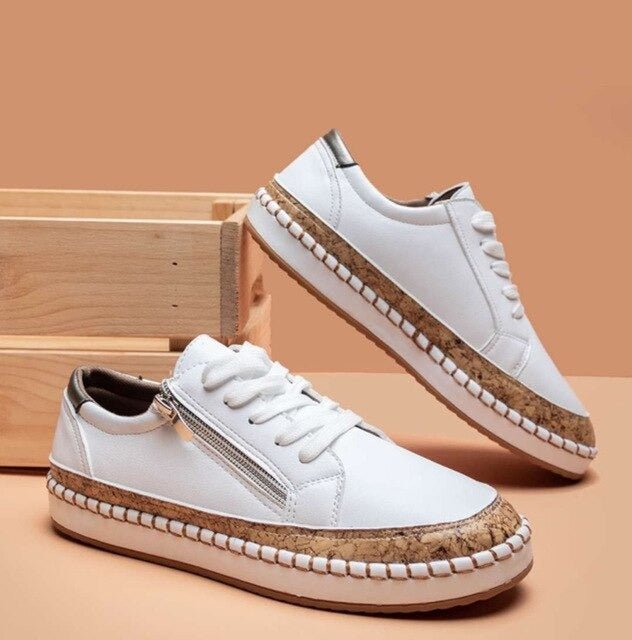 Oluchi Floral Orthopedic Zip Sneakers